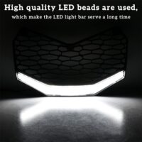 Front Bumper Mesh Grill with LED Light Bar for Can-Am Maverick X3 / X3 MAX 2017-2023 - Image 2