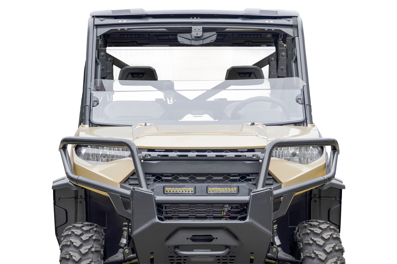 Front Mesh Grill for Ranger XP 1000, Waterproof Black Mesh Grille with LED Light Bar for Polaris Ranger XP 1000 - Image 3