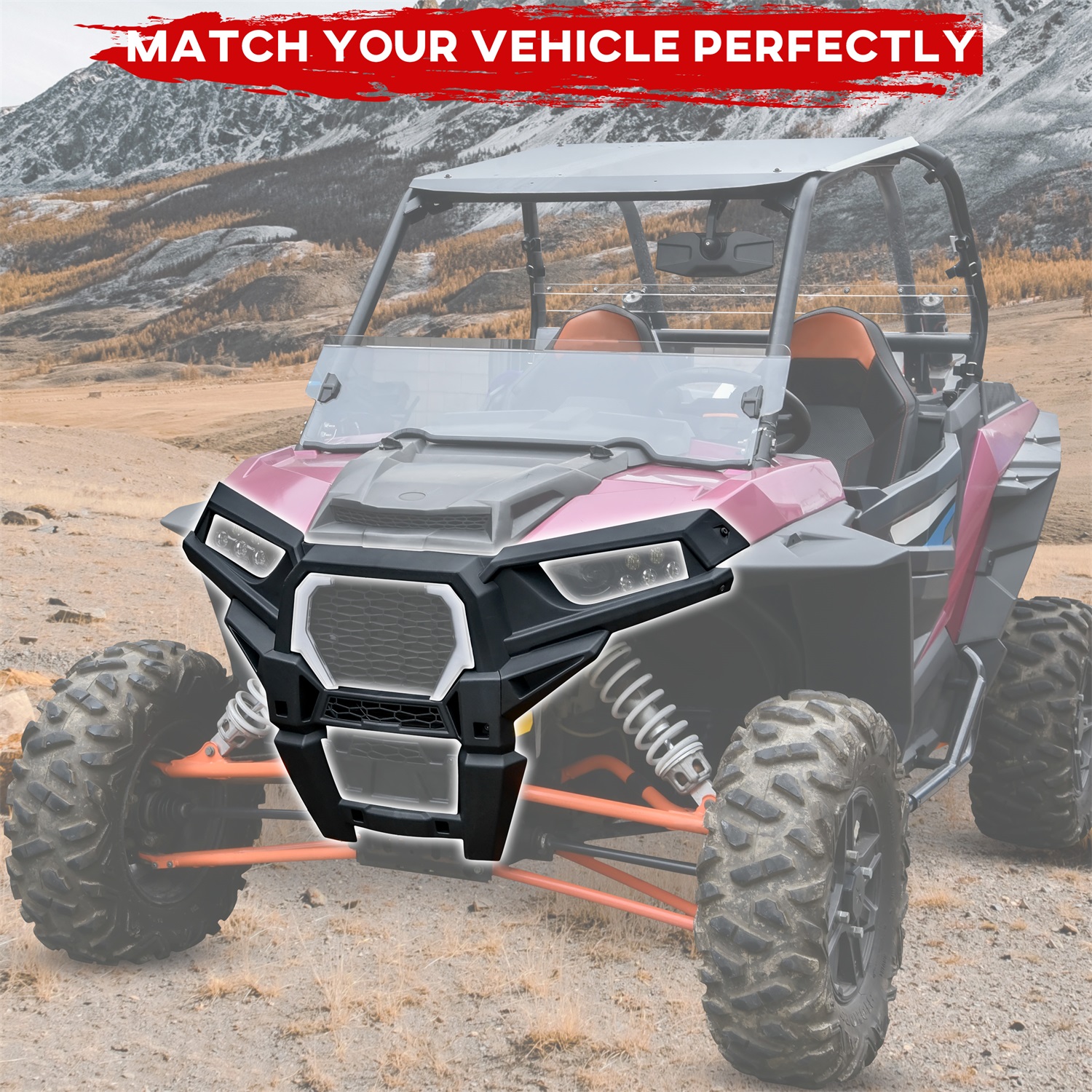 Front Fascia for Polaris RZR XP 1000 2014-2019/ RZR XP4 1000 2014-2018, RZR 900 2015-2020/ RZR 4 900 2015-2018 - Image 3