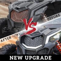 Front Bumper Mesh Grill with LED Light Bar for Can-Am Maverick X3 / X3 MAX 2017-2023 - Image 3