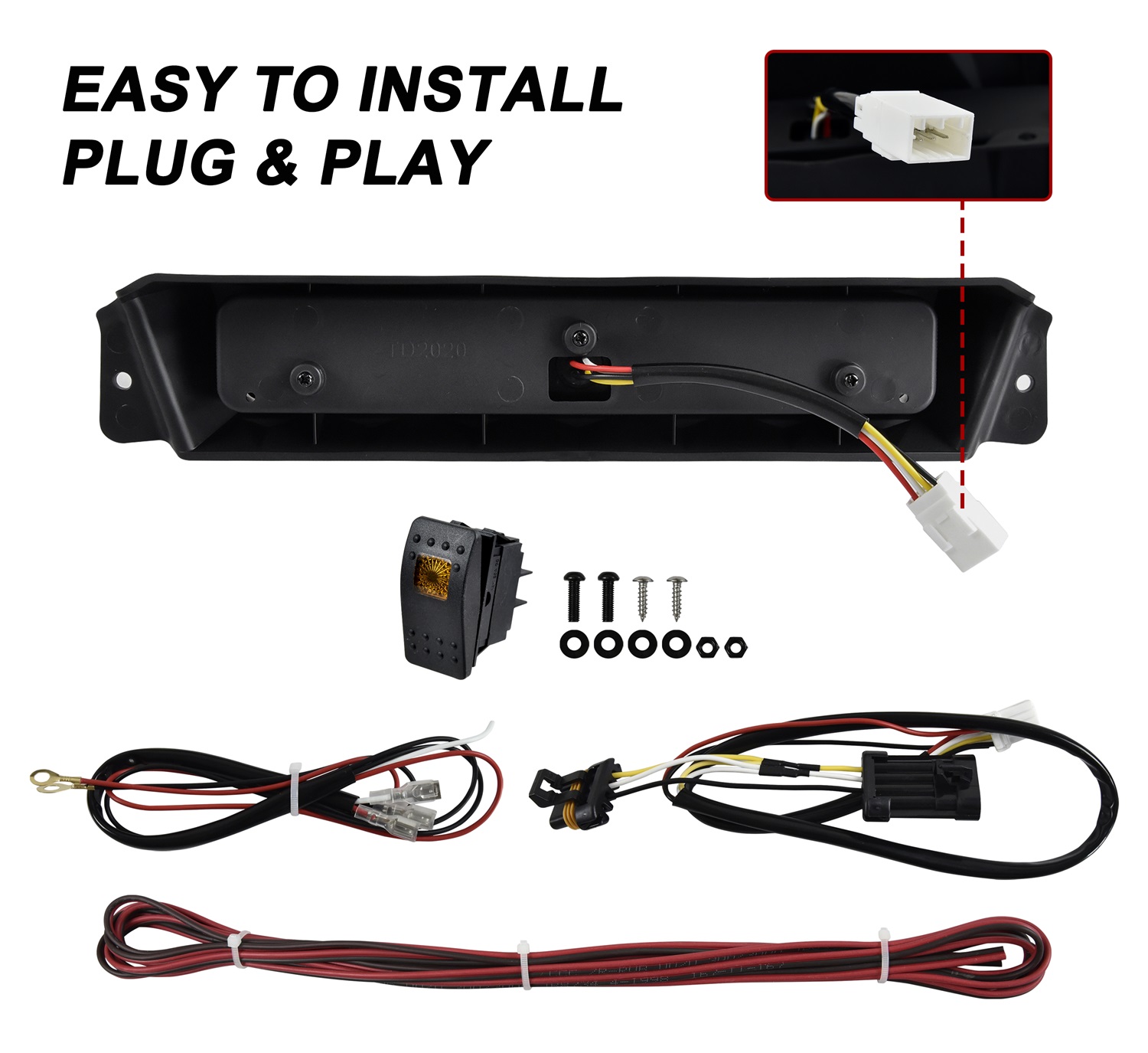 LED Rear Center Accent Tail light for Polaris RZR PRO XP/ RZR Turbo R 2020-2023 - Image 4