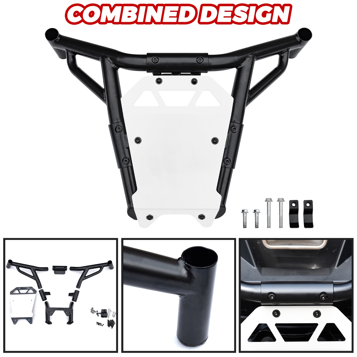 Rear Bumper Brush Guard Protector Pre Runner Bumper for Polaris Pro R 2022-2023 - Image 4