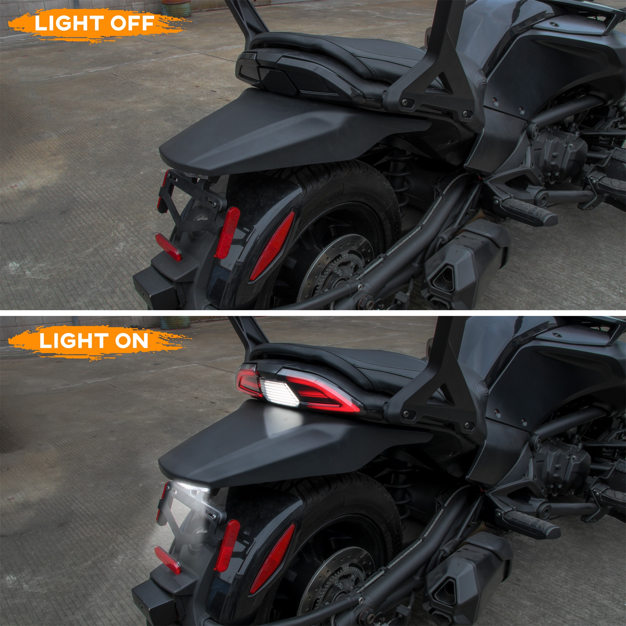 Rear Fender Extender with License Plate Light for Can-Am Spyder F3 F3-S 2015-2022 - Image 4