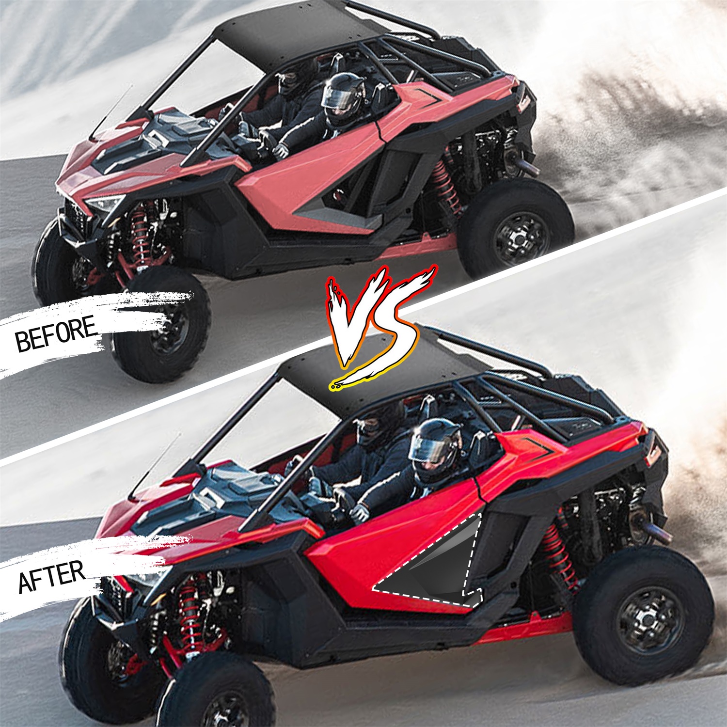 Door Closeoff Inserts Half Lower Door Inserts Panels for Polaris RZR PRO XP/Pro R/Turbo R 2 Seater - Image 5