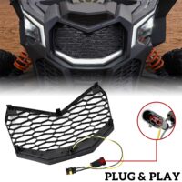 Front Bumper Mesh Grill with LED Light Bar for Can-Am Maverick X3 / X3 MAX 2017-2023 - Image 5