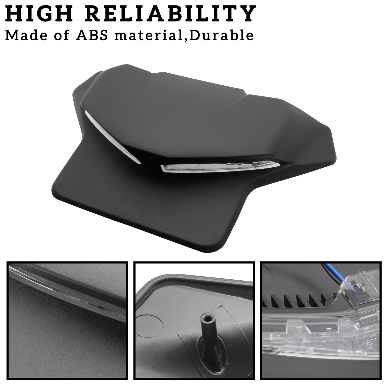 Black Hood Panel with Daytime Running Light for Can-Am Ryker All Models - Image 4