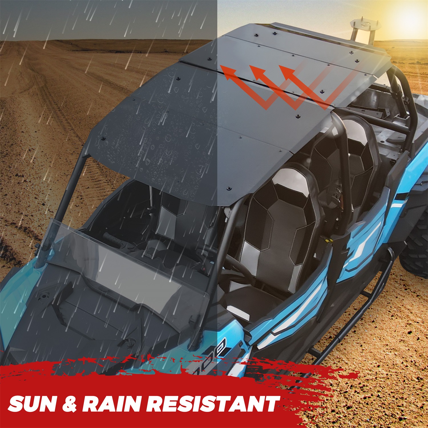 Roof Top for Polaris RZR 1000 XP 4/ RZR 1000 Turbo 4/ RZR 4 900 2014-2023 - Image 6