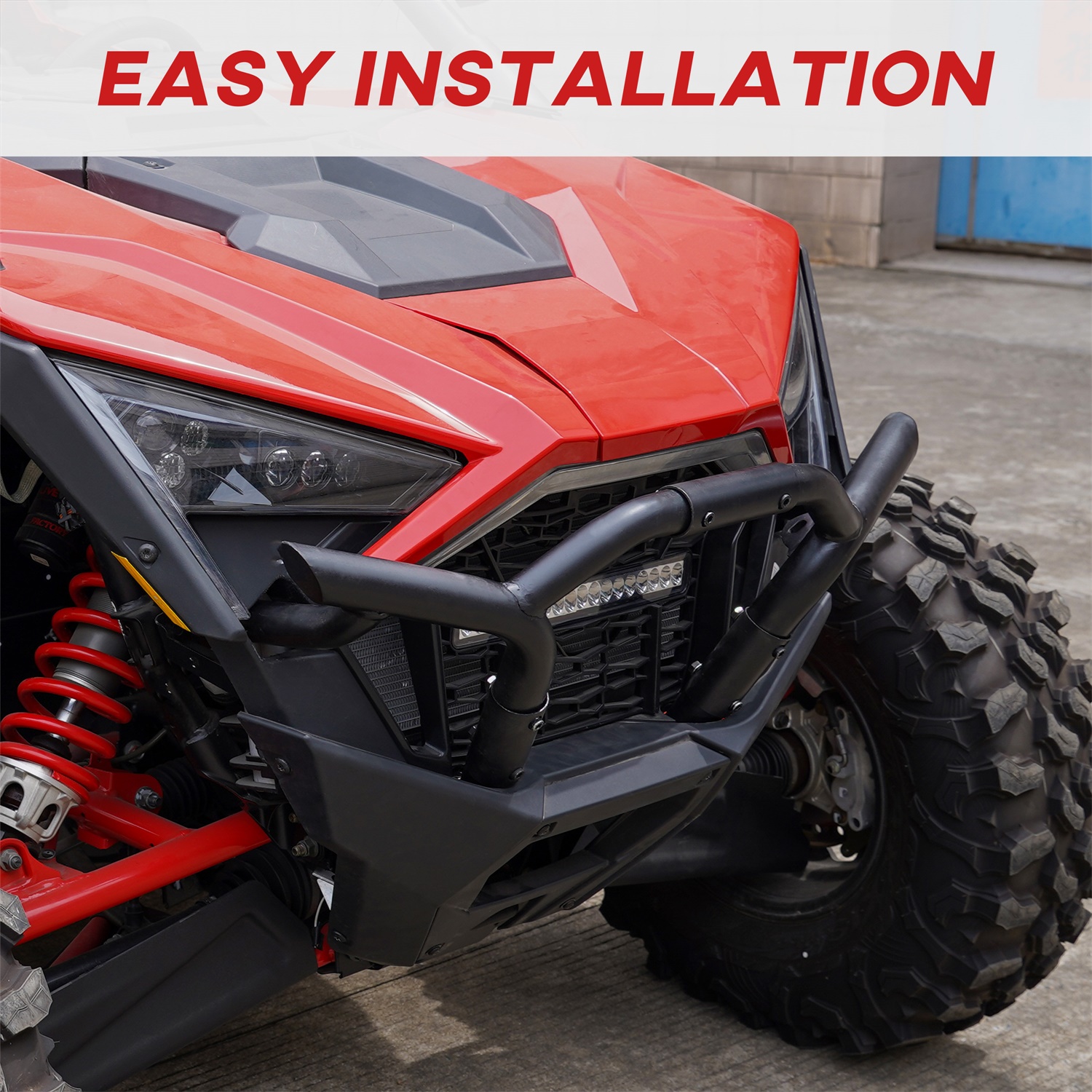 Front Front Bumper Brush Guard Low Profile Bumper for Polaris RZR PRO XP/XP 4 - Image 6