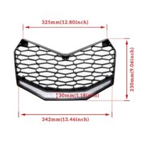 Front Bumper Mesh Grill with LED Light Bar for Can-Am Maverick X3 / X3 MAX 2017-2023 - Image 7