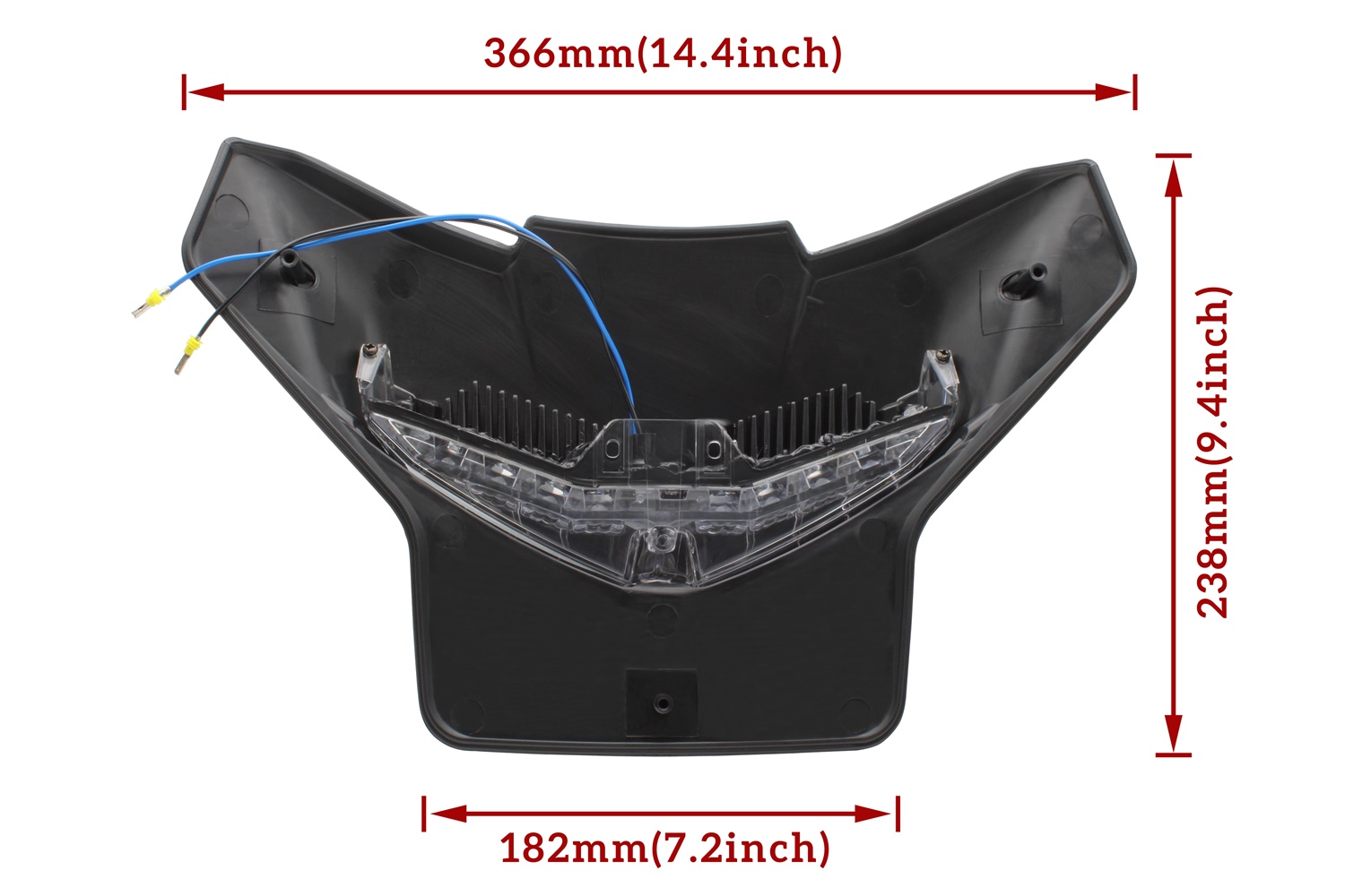 Black Hood Panel with Daytime Running Light for Can-Am Ryker All Models - Image 6