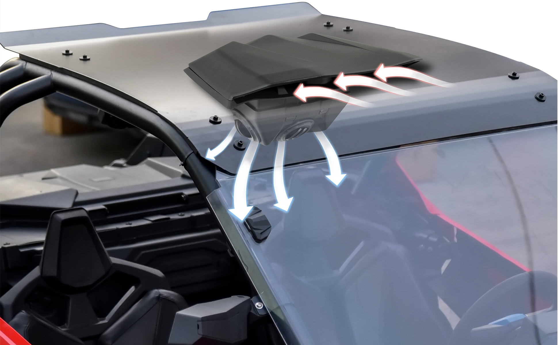 Flat Aluminum Roof Ram Air Kit for Polaris RZR XP/ XP4 1000 and Can-Am ...