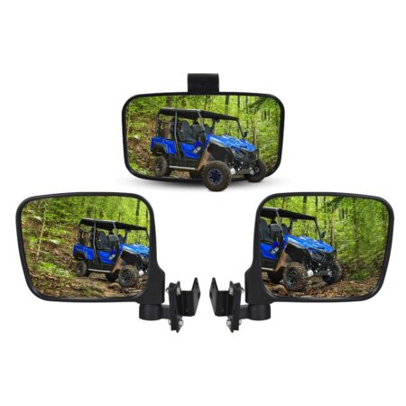 Center Rear View Mirror and Side Mirrors Combo for Yamaha Wolverine X2/X4 2018-2020