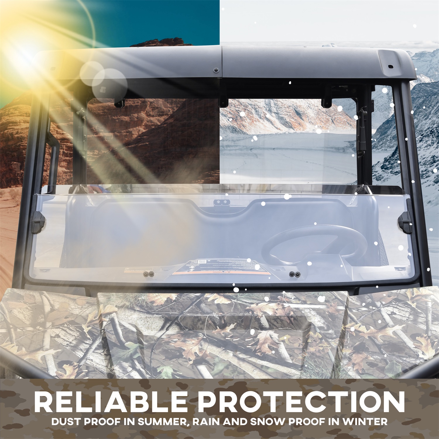 Clear Front Half Windshield for Polaris Ranger 570 Midsize Ranger 500 Crew 570 SP 570 Mid Size 2015+ - Image 4