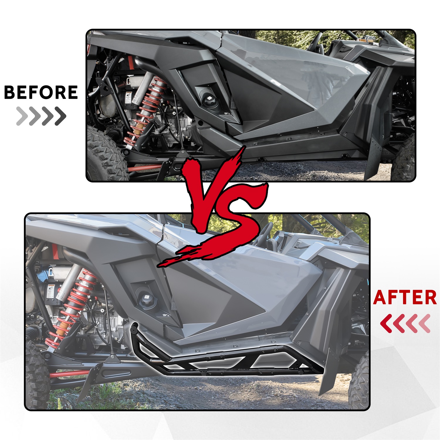 Nerf Bars Rock Sliders Side Bumper Tree Kickers for Polaris RZR PRO XP/PRO R/Turbo R - Image 3