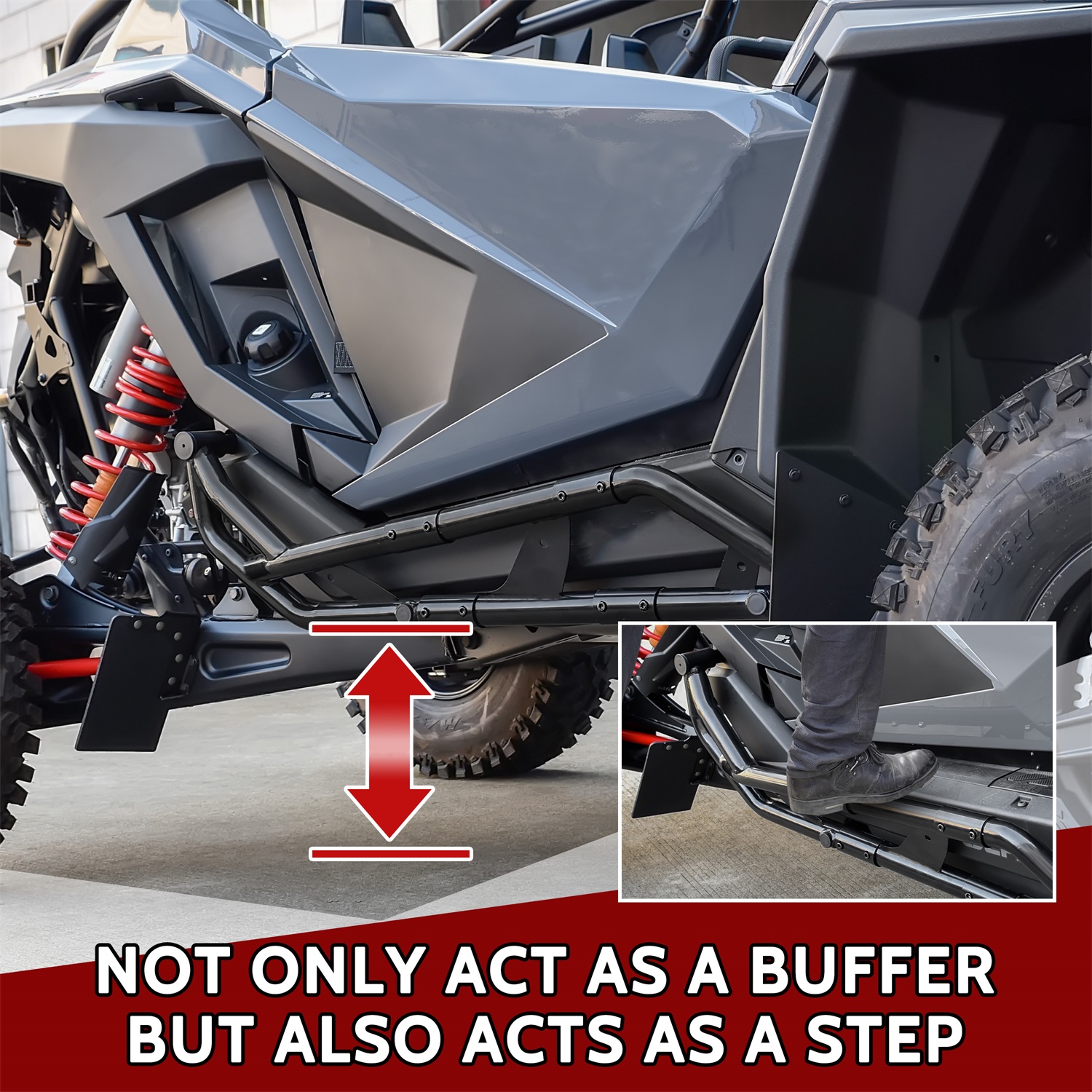 Nerf Bars Rock Sliders Side Bumper Tree Kickers for Polaris RZR PRO XP/PRO R/Turbo R - Image 4