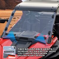 Poly Vented Full Windshield for Polaris RZR Turbo R/ RZR PRO XP/PRO R - Image 4