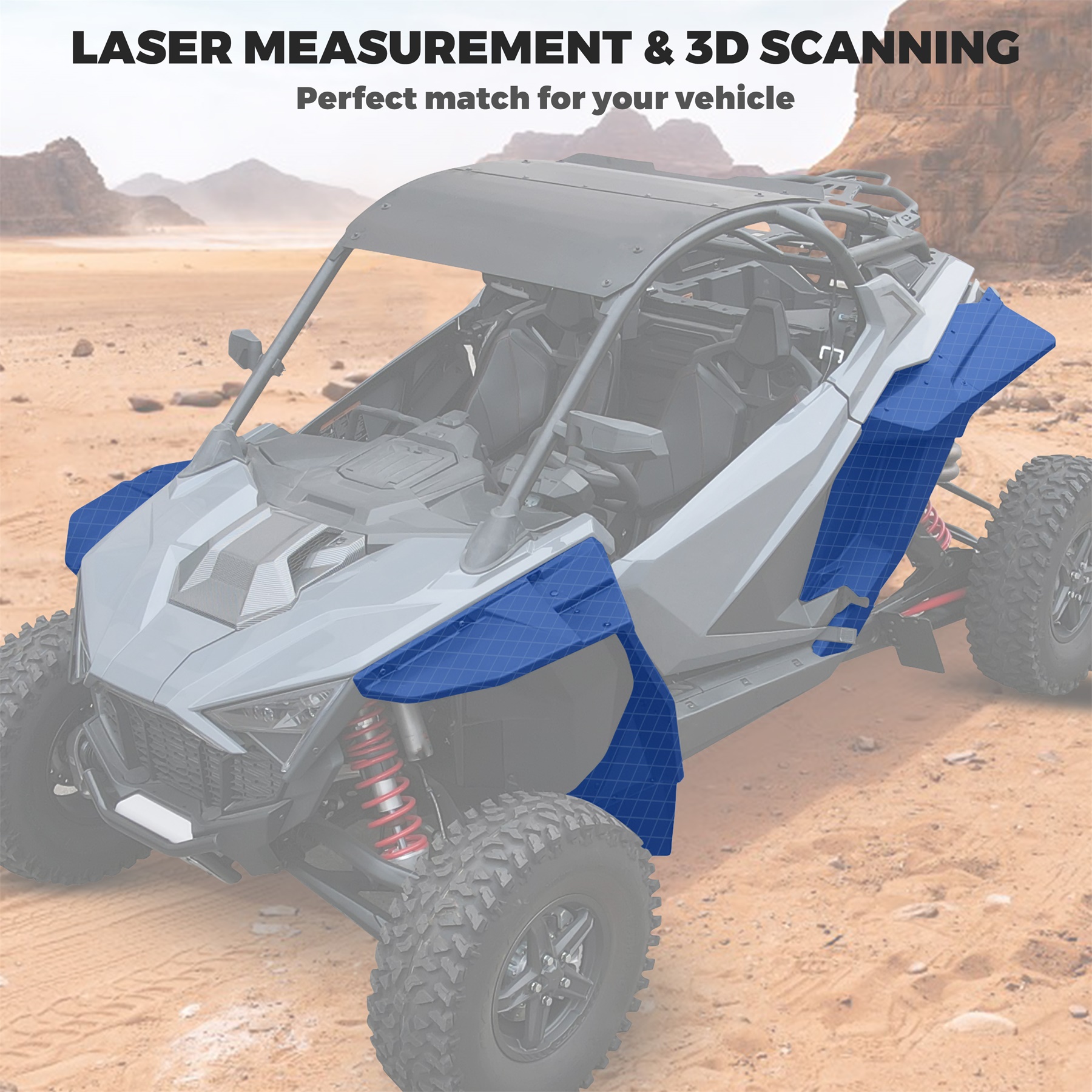 Front & Rear Full Coverage Mud Flaps Mud Guards for Polaris RZR