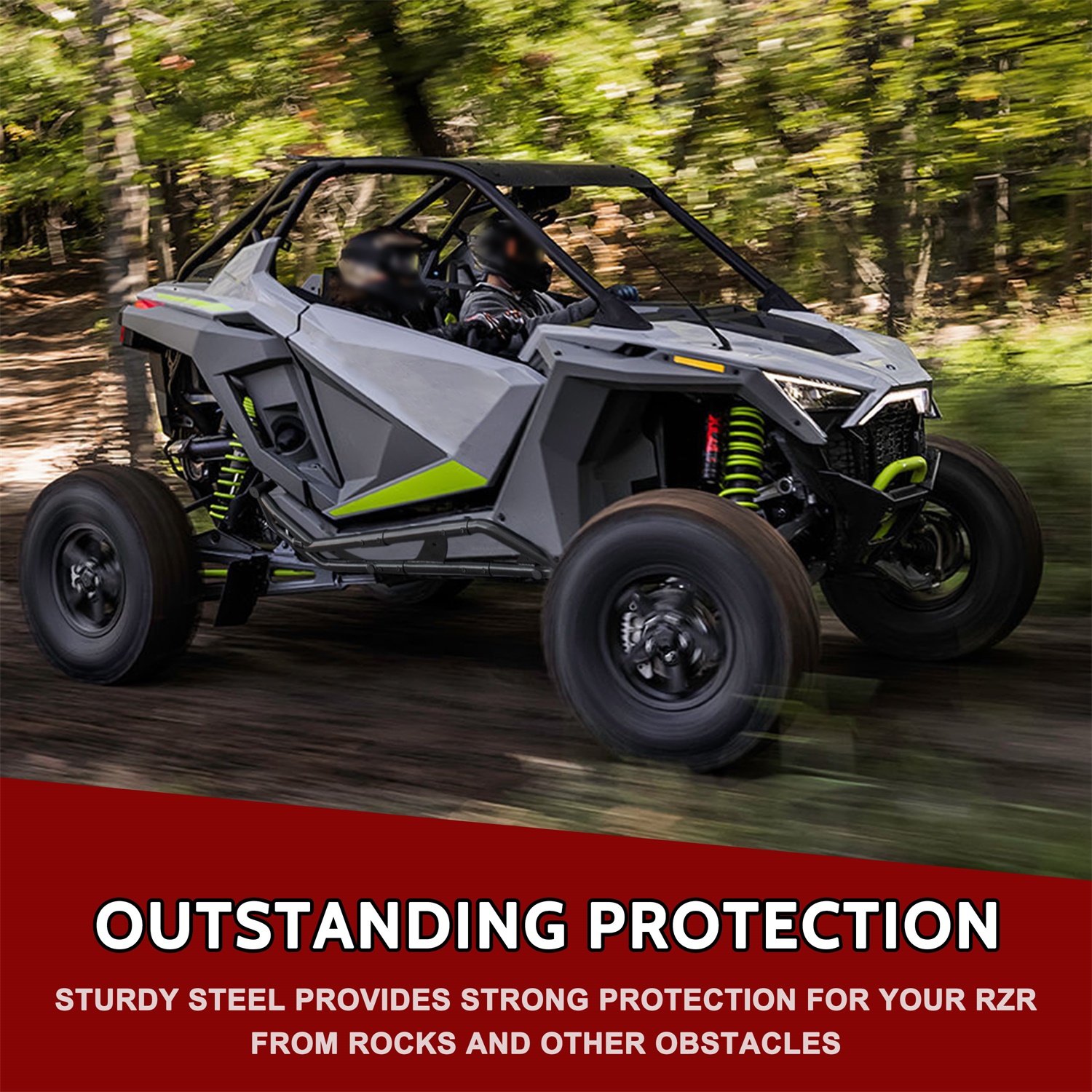 Nerf Bars Rock Sliders Side Bumper Tree Kickers for Polaris RZR PRO XP/PRO R/Turbo R - Image 5