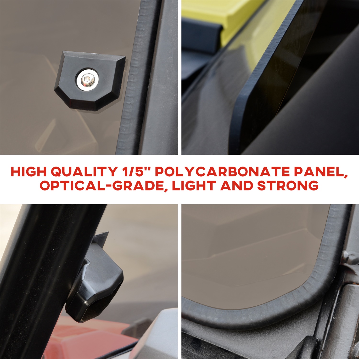 Dark Tinted Front Half Windshield for Polaris General 1000/ 4 1000/ General XP/ XP4 1000 2016+ - Image 5