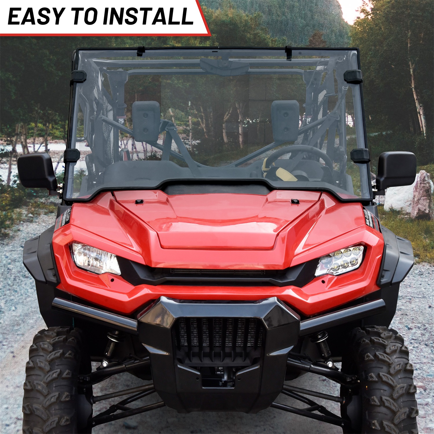 Polaris RZR Side Mirrors Grab Handles Kit UTV Roll Bar Mirror & Grab Handle Kit - Fits Polaris RZR, Honda Pioneer, Yamaha, Kawasaki, Can-Am Polaris Razor Mirrors - Foto 6