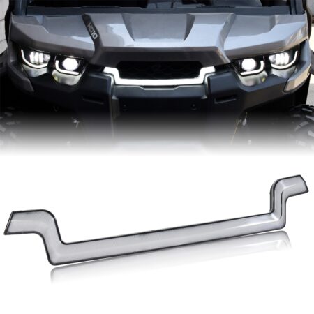 Front Mesh Grill LED Light Bar for Can Am Defender/Defender MAX HD5 HD8 HD10 2016-2019