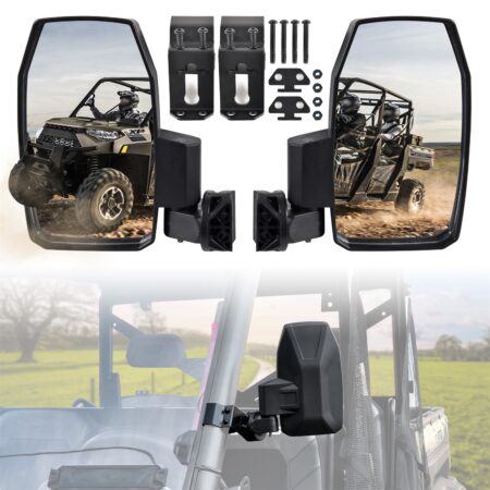 Folding Wider Pro-Fit Side Mirrors for Polaris Ranger XP 1000 900 570 General 1000 Can-Am Defender Maverick Trail Accessories