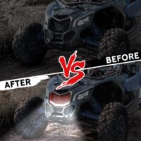 Front Red Grille with LED Light for Can-Am Maverick X3 MAX Turbo R 2017-2023 - Image 3