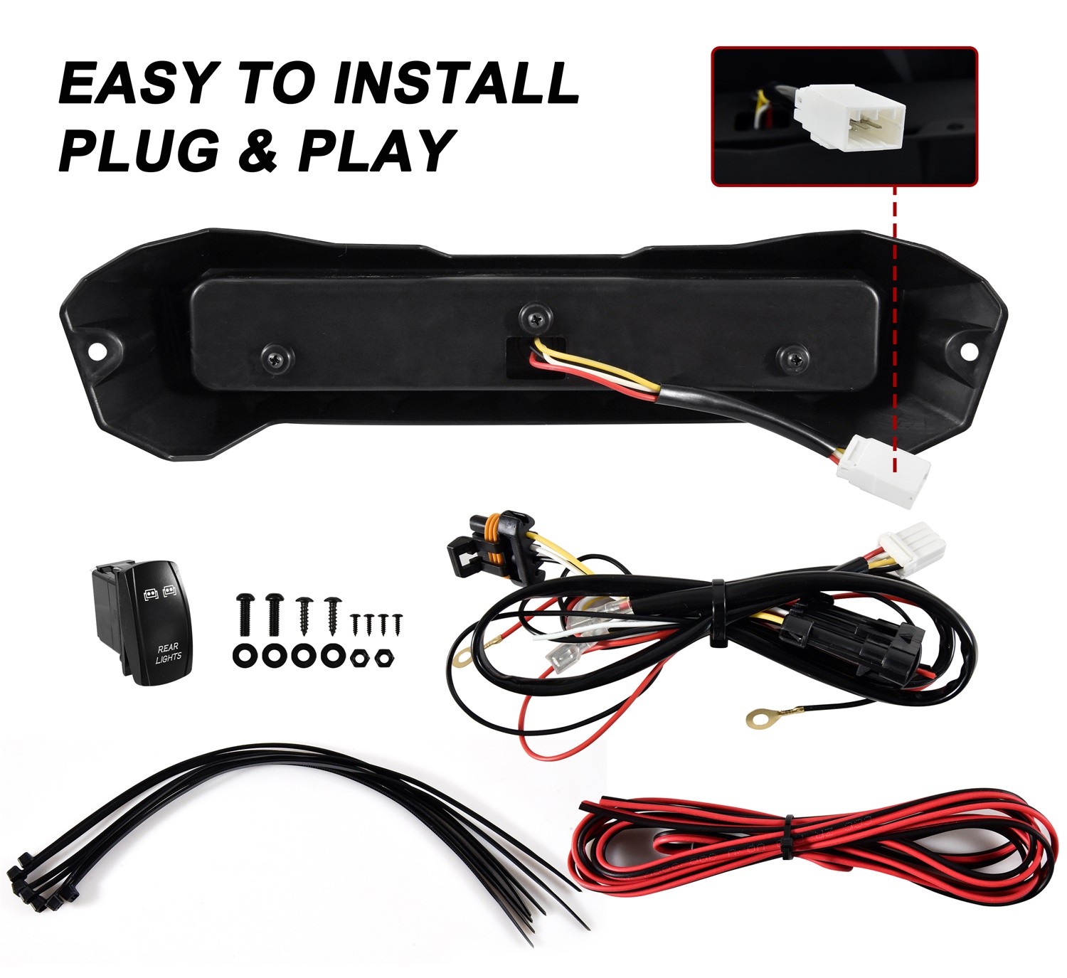 LED Rear Center 3rd Brake Stop Lamp Taillight Accent Light Auxiliary Lamp for Polaris RZR PRO R - Image 4