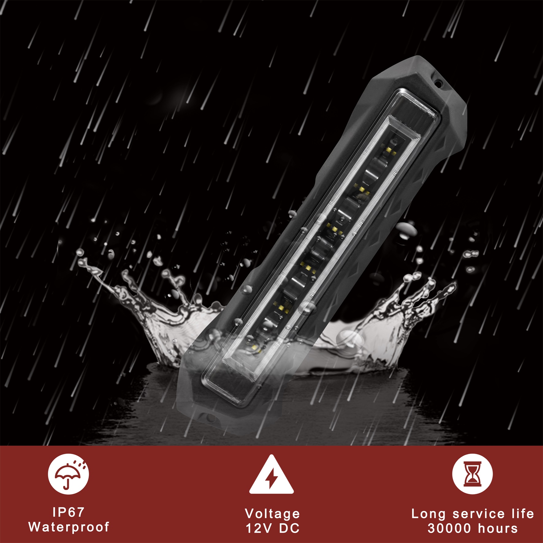 LED Rear Center 3rd Brake Stop Lamp Taillight Accent Light Auxiliary Lamp for Polaris RZR PRO R - Image 5