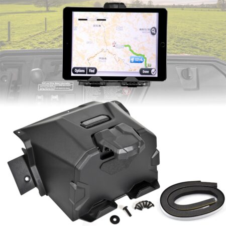 Electronic Device Holder Smart Phone Tablet GPS Holder Mounts with Storage Box for Honda Pioneer 1000 2022-2023