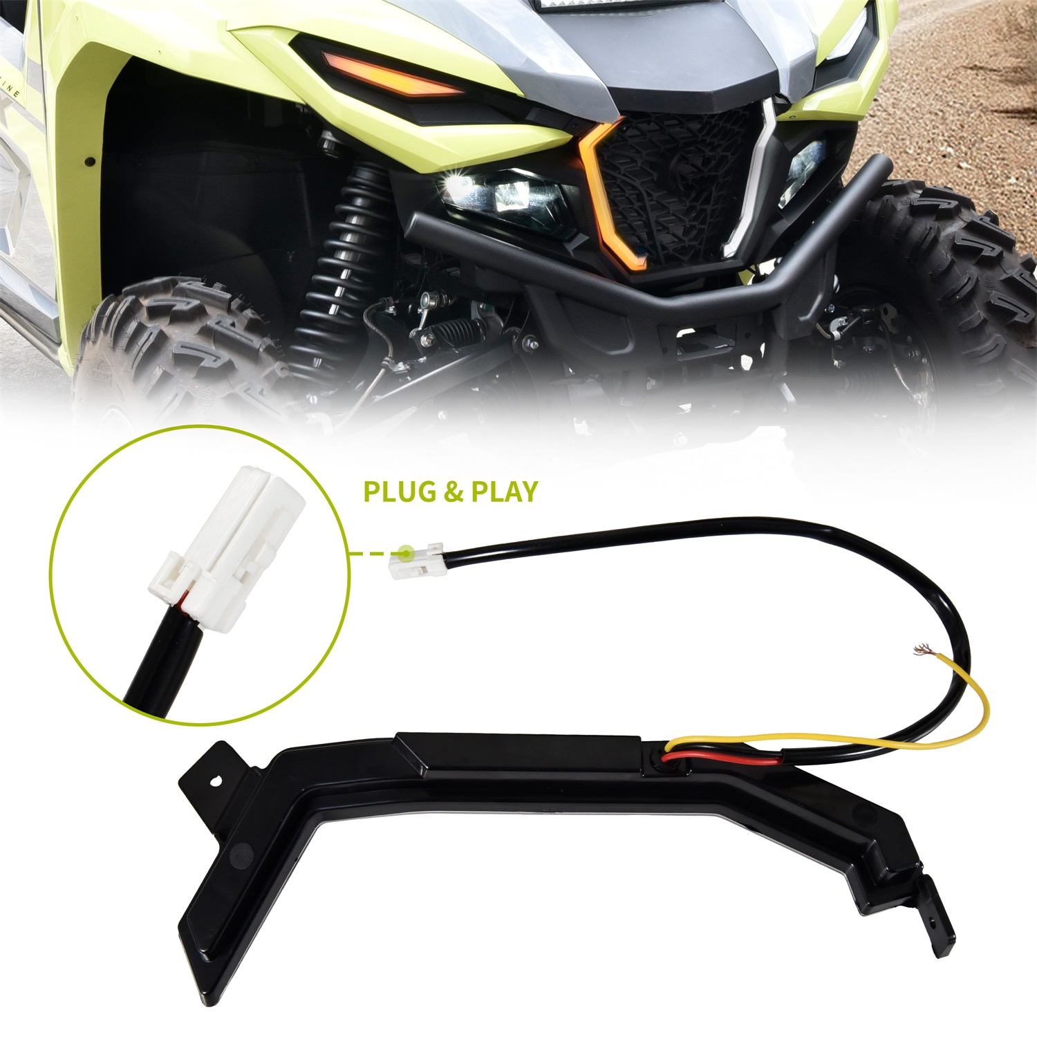 2pcs Front Bumper Lights Compatible with Yamaha RMAX2/RMAX4 1000