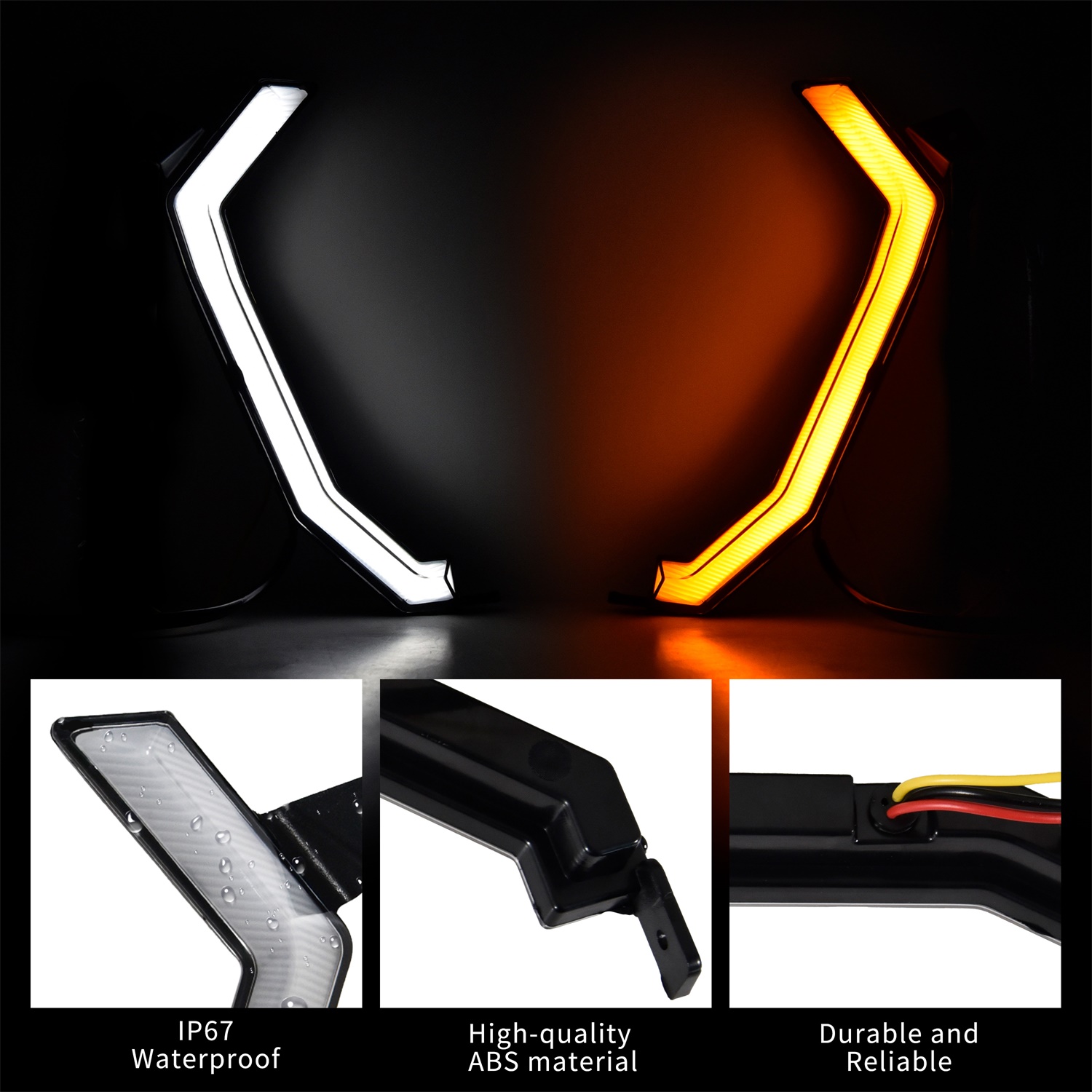 LED Turn Signal Fang Lights for Yamaha Wolverine RMAX2 RMAX4 1000