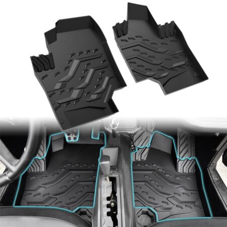 TPE Front Anti-Slip Floor Mats for Can-Am Maverick Trail Sport/Commander & Max 2018-2023