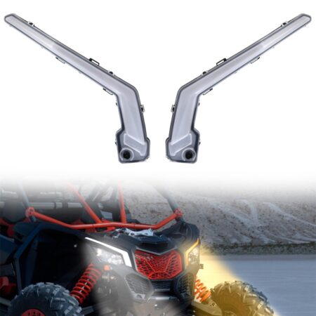LED Front Signature Fang Turn Signal Lights for Can-Am Maverick X3 XDS XRS Max Turbo R Trail Sport Max 2017-2023