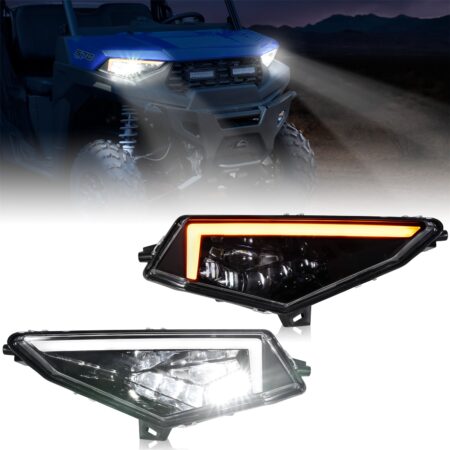 LED Head Lights with High-Low Beams DRL Turn Signal Light for Polaris Ranger SP 570 / Crew SP 570 2022+