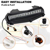 Upgraded LED Strobe Hood Scoop Light for Yamaha Wolverine RMAX2 RMAX4 1000 2021-2024 - Image 5