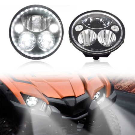 LED Headlights with Halo Ring DRL for Yamaha Viking/Viking VI 2018-2023