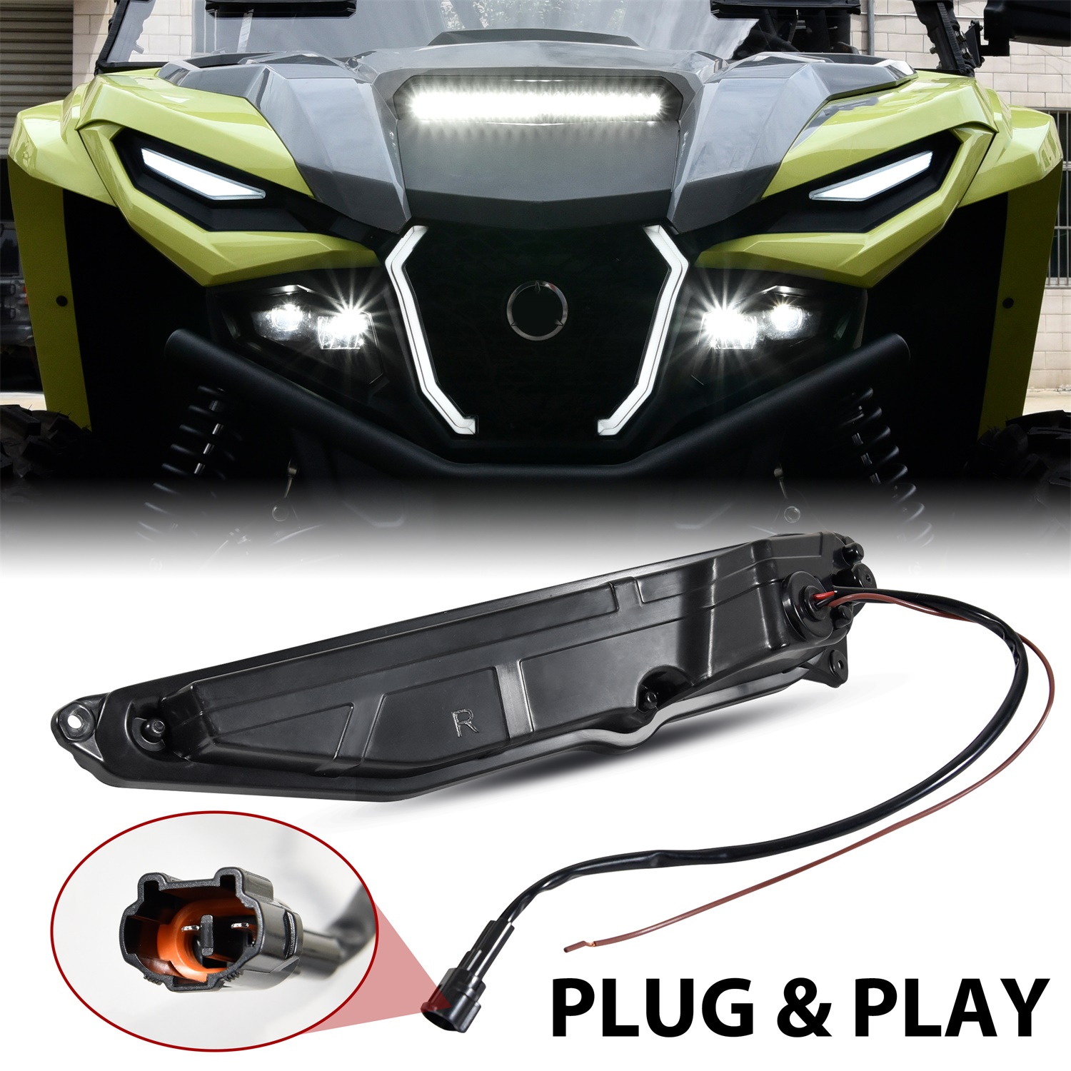 LED Turn Signal Daytime Running Lights for Yamaha Wolverine RMAX2 RMAX4 1000 2021-2024 - Image 4