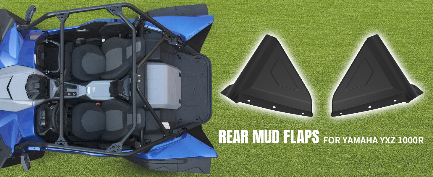 SAUTVS XXL Wide Fender Flares For Yamaha YXZ1000R (2019-2025) - Front & Rear Mud Guards, HDPE Plastic, 16-Piece Kit