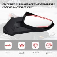 Adjustable Rear View Side Mirrors for Ski-Doo REV Neo XS XM XP XR XU - Image 2