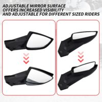Adjustable Rear View Side Mirrors for Ski-Doo REV Neo XS XM XP XR XU - Image 3