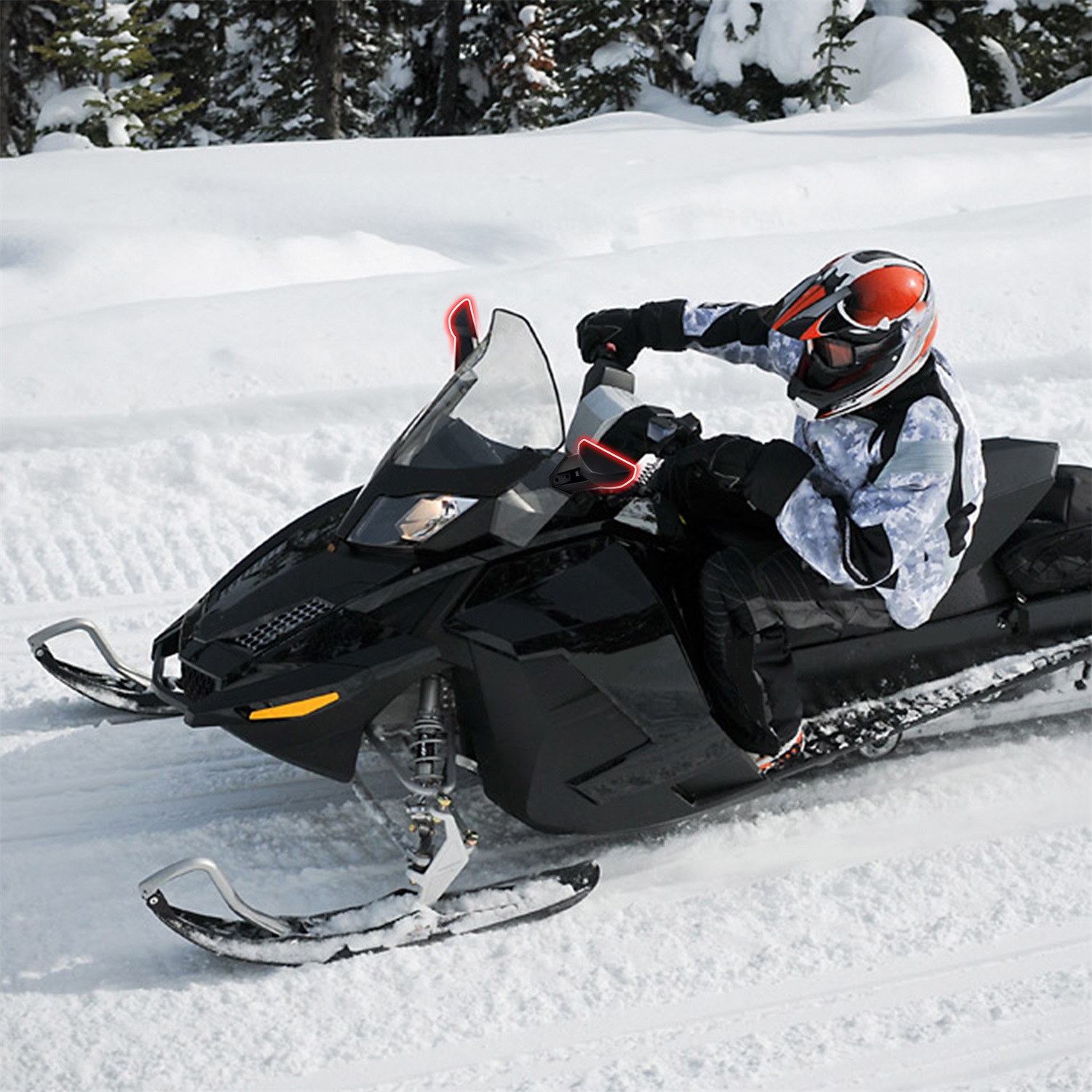 Adjustable Rear View Side Mirrors for Ski-Doo REV Neo XS XM XP XR XU - Image 6