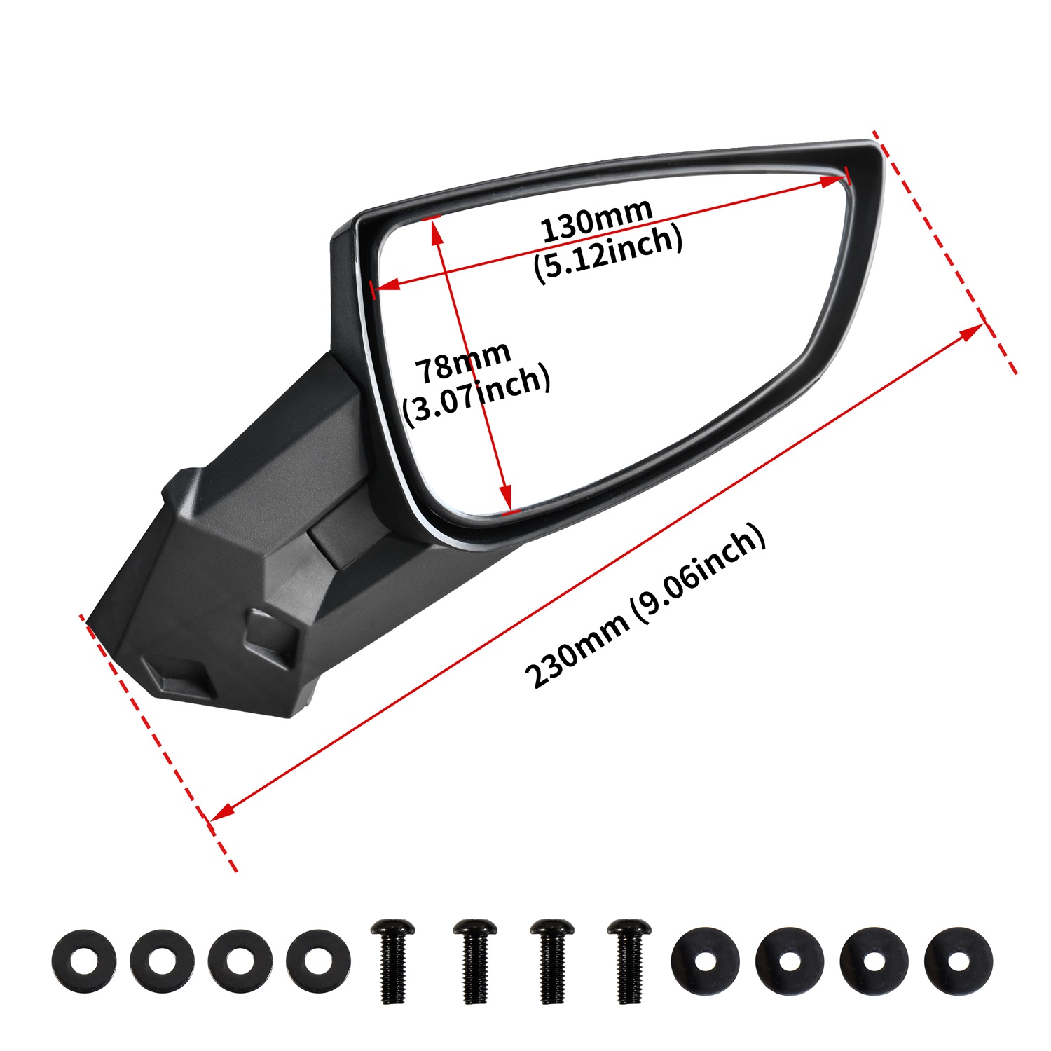 Adjustable Rear View Side Mirrors for Ski-Doo REV Neo XS XM XP XR XU - Image 7