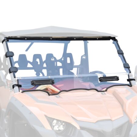 Clear Dustproof Durable Hard Coat Poly Vented Front Full Windshield for Yamaha Viking / Viking VI 2014-2023