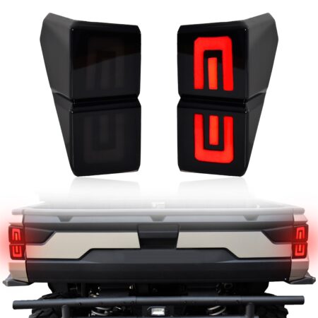 Smoked Black LED Tail Lights Rear Brake Stop Lights for Polaris Ranger XP 1000/ Crew XP 1000/ Ranger 1000/ Ranger 1000 XP 2018-2023 Accessories (2PCS, 2413766)