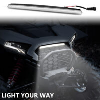 Front LED Grille Accent Light Signature Light and Black Rear Center Accent Lamp Taillight for Polaris RZR XP/XP4 1000 2024 Accessories(2PCS) - Image 3