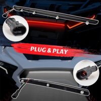 Front LED Grille Accent Light Signature Light and Red Rear Center Accent Lamp Taillight for Polaris RZR XP/XP4 1000 2024 Accessories(2PCS) - Image 4