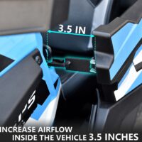 3.5"Door Latches Easy Latches Vent Extender Secure Door Opener for Increasing Air Circulation for Polaris RZR XP 1000/4 1000/ TURBO/TURBO S/900/ S 1000 2014-2023 (1 Pair) - Image 4