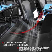 4.5"Door Latches Easy Latches Vent Extender Secure Door Opener for Increasing Air Circulation for Polaris RZR XP 1000/4 1000/ TURBO/TURBO S/900/ S 1000 2014-2023 (1 Pair) - Image 5