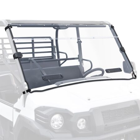 Clear Dustproof Durable Hard Coat Poly Vented Front Full Windshield for Kawasaki Mule Pro FXT DXT DX FX 2015-2023